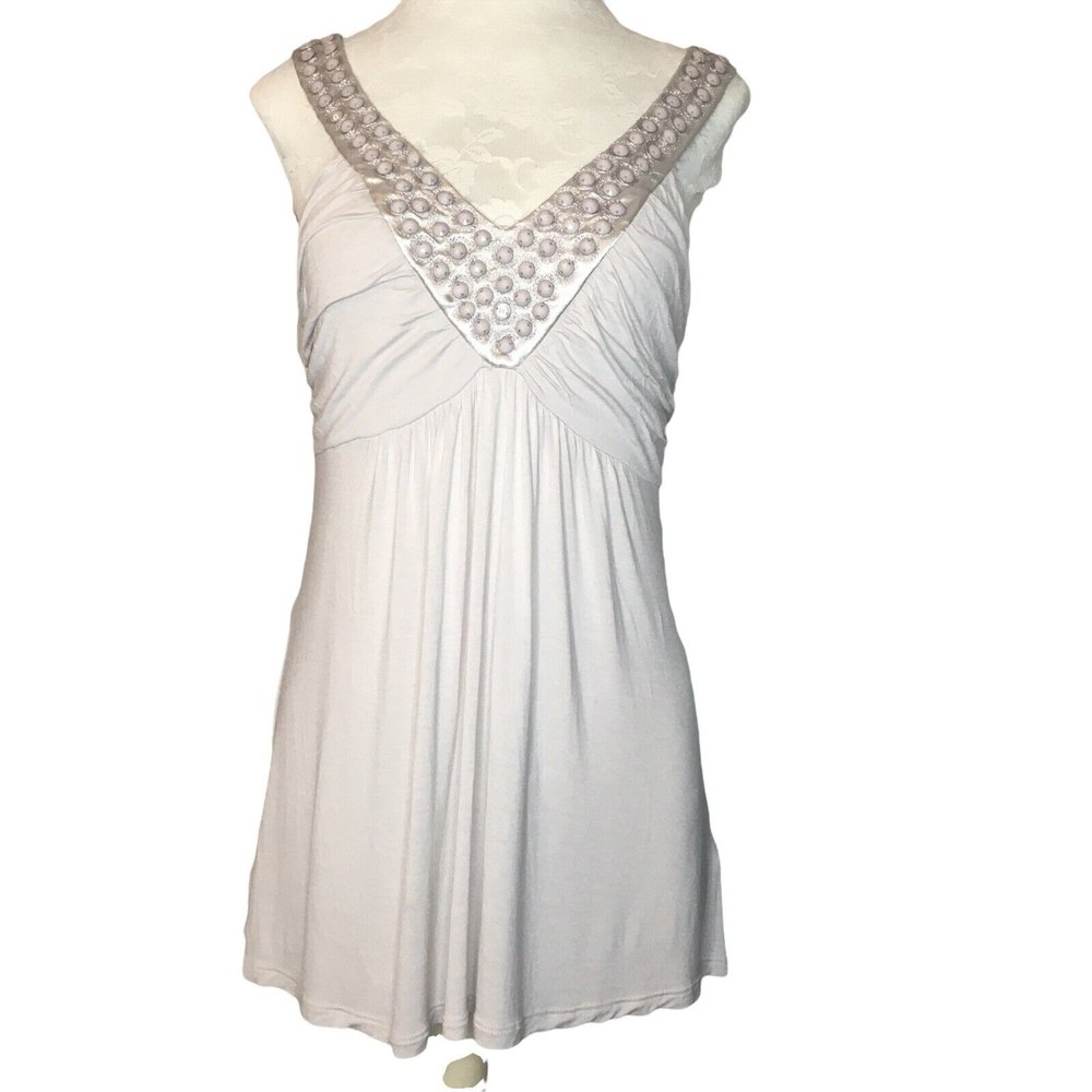 Soprano Womens Blouse Top Beige